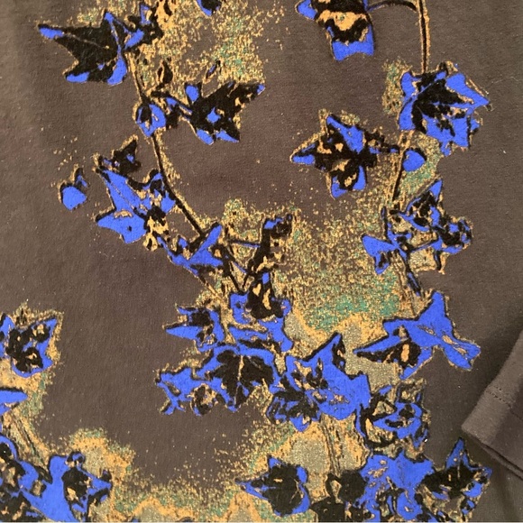 Versace Jeans Couture Velvet Burnout Detailed Long Sleeve Shirt Brown Blue Men’s - Picture 6 of 9